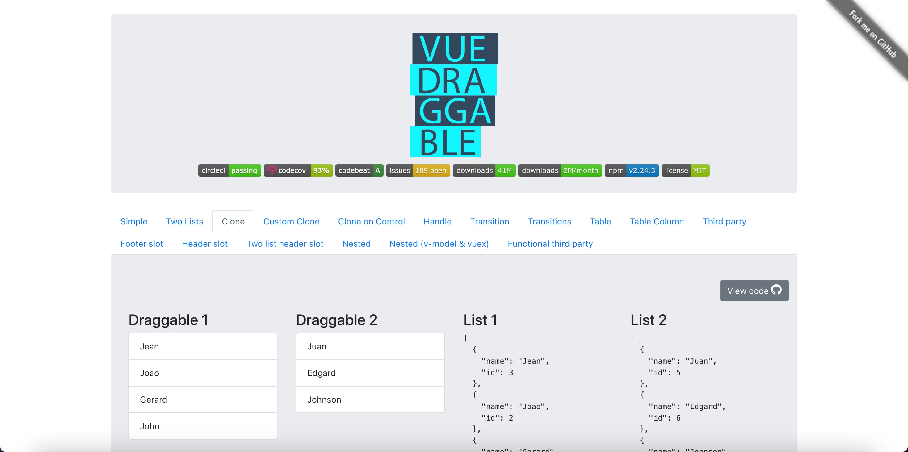 vue-draggable